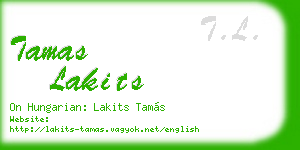 tamas lakits business card