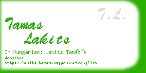 tamas lakits business card